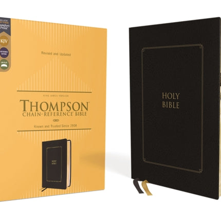 KJV, Thompson Chain-Reference Bible, Leathersoft, Black, Red Letter, Thumb Indexed, Comfort Print