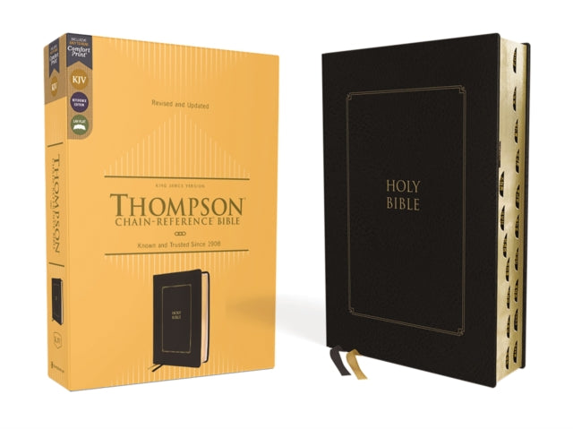 KJV, Thompson Chain-Reference Bible, Leathersoft, Black, Red Letter, Thumb Indexed, Comfort Print