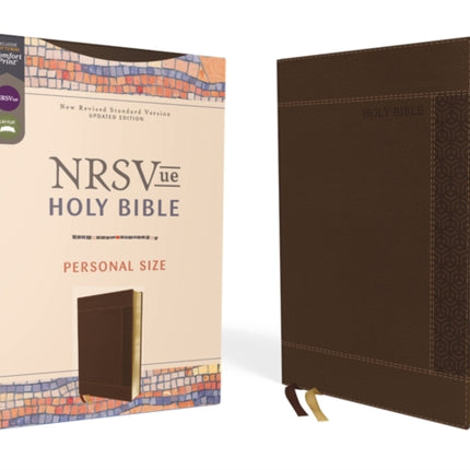 NRSVue, Holy Bible, Personal Size, Leathersoft, Brown, Comfort Print