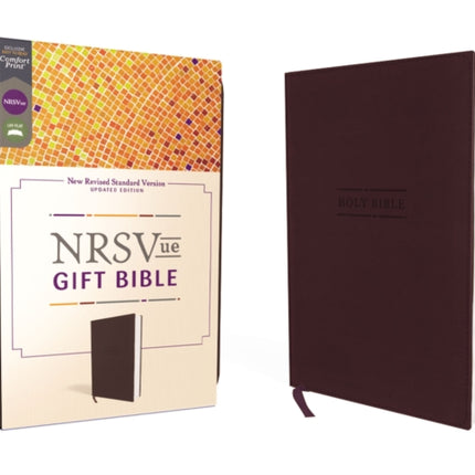 NRSVue, Gift Bible, Leathersoft, Burgundy, Comfort Print