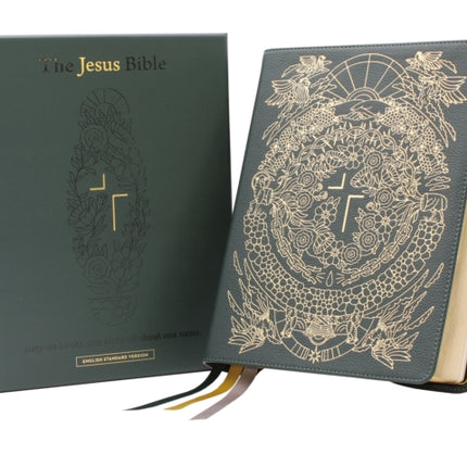 The Jesus Bible Artist Edition, ESV, Genuine Leather, Calfskin, Green, Limited Edition