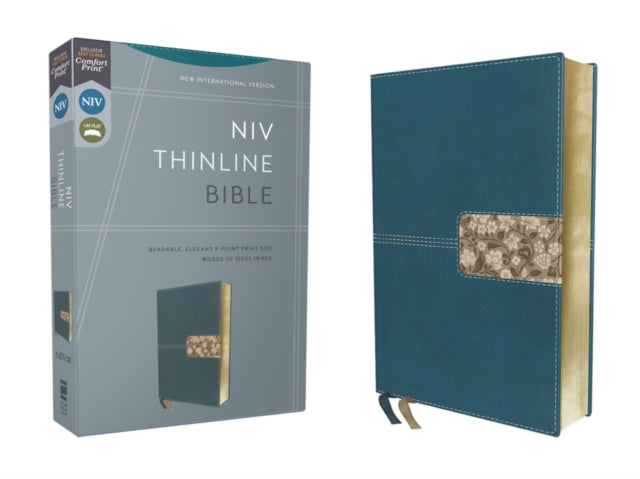 NIV, Thinline Bible, Leathersoft, Teal, Red Letter, Comfort Print