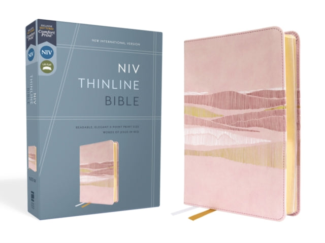 NIV, Thinline Bible, Leathersoft, Pink, Red Letter, Comfort Print