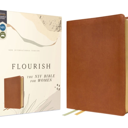 Flourish: The NIV Bible for Women, Leathersoft, Brown, Comfort Print