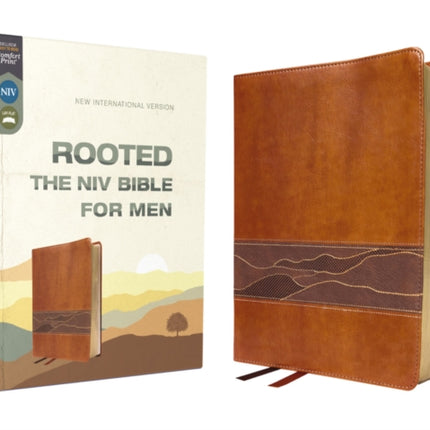 Rooted The NIV Bible for Men Leathersoft Brown