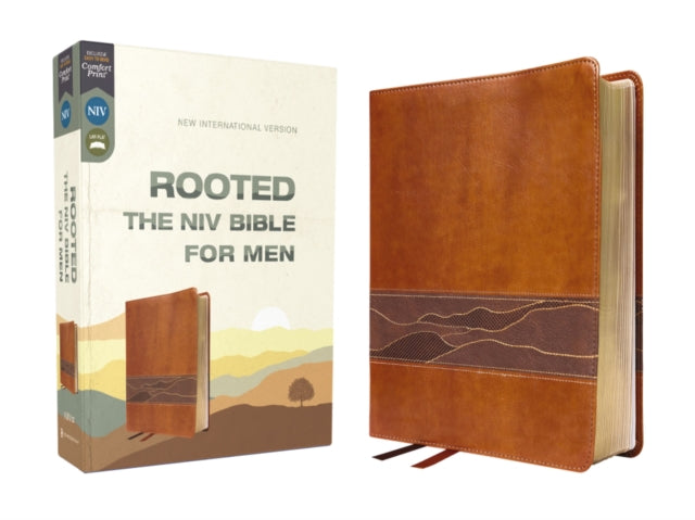 Rooted The NIV Bible for Men Leathersoft Brown