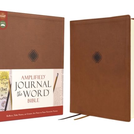 Amplified Journal the Word Bible, Leathersoft, Brown: Reflect, Take Notes, or Create Art Next to Your Favorite Verses