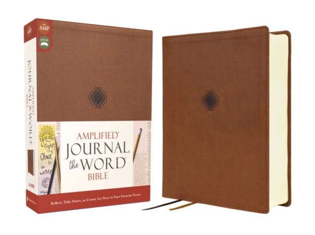 Amplified Journal the Word Bible, Leathersoft, Brown: Reflect, Take Notes, or Create Art Next to Your Favorite Verses