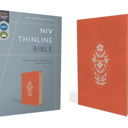 Niv Thinline Bible Leathersoft Coral Zippered Red
