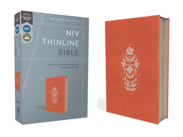 Niv Thinline Bible Leathersoft Coral Zippered Red