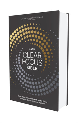 NASB Clear Focus Bible Hardcover CharcoalGold