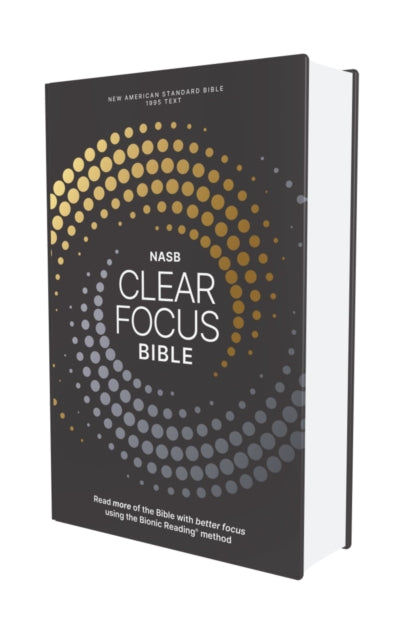 NASB Clear Focus Bible Hardcover CharcoalGold