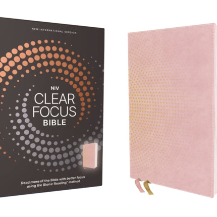 NIV Clear Focus Bible Leathersoft Pink