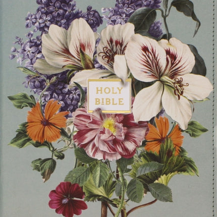 Niv Artisan Collection Bible Large Print Leathersoft Sage Floral Red Letter Comfort Print