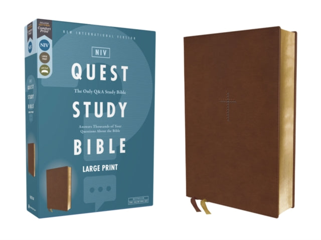 Niv Quest Study Bible Large Print Leathersoft