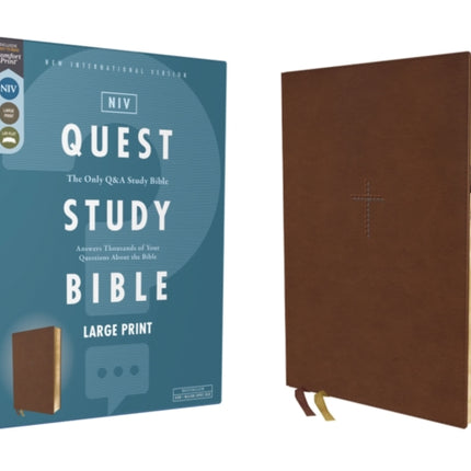 Niv Quest Study Bible Large Print Leathersoft