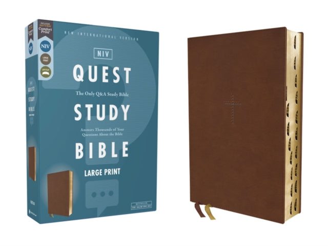 Niv Quest Study Bible Large Print Leathersoft