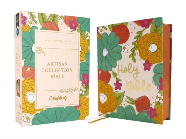 NIV Artisan Collection Bible Cloth over Board MultiColorFloral Red Letter Comfort Print