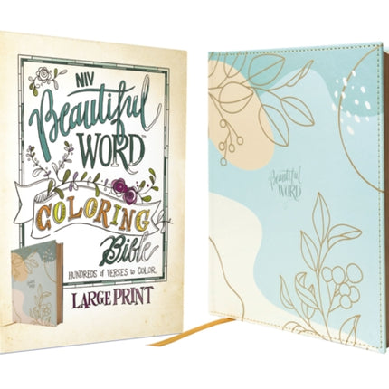 Niv Beautiful Word Coloring Bible Large Print Leathersoft Over Board Teal