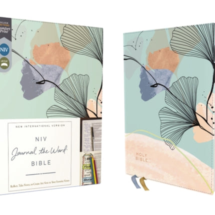 NIV Journal the Word Bible Perfect for NoteTaking Leathersoft TealFloral Red Letter Comfort Print