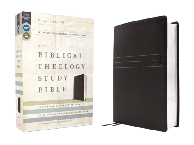 NIV Biblical Theology Study Bible Trace the Themes of Scripture Leathersoft Black Comfort Print
