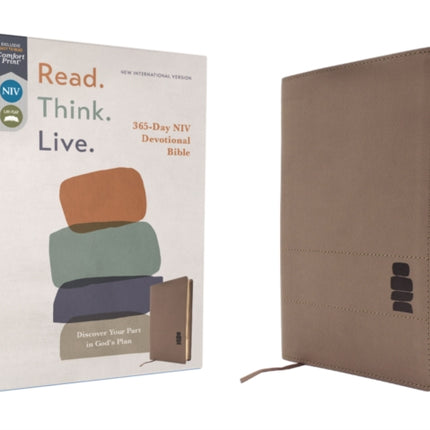 NIV Read. Think. Live. Leathersoft Brown Comfort Print