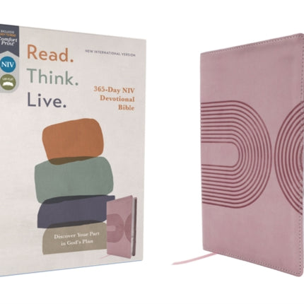 NIV Read. Think. Live. Leathersoft Pink Thumb Indexed Comfort Print
