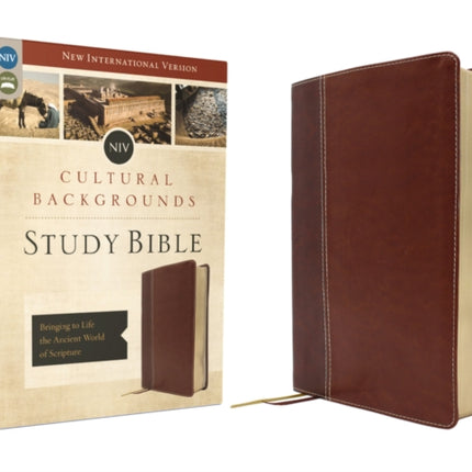 NIV Cultural Backgrounds Study Bible Context Changes Everything Leathersoft Brown Red Letter