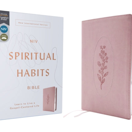 NIV Spiritual Habits Bible Leathersoft Pink Red Letter Comfort Print