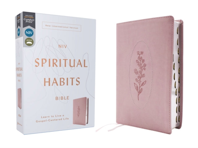 NIV Spiritual Habits Bible Leathersoft Pink Red Letter Thumb Indexed Comfort Print