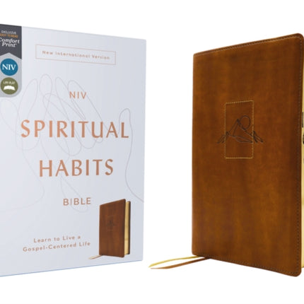 NIV Spiritual Habits Bible Leathersoft Tan Red Letter Thumb Indexed Comfort Print