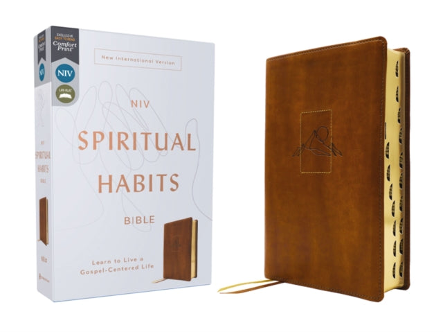 NIV Spiritual Habits Bible Leathersoft Tan Red Letter Thumb Indexed Comfort Print