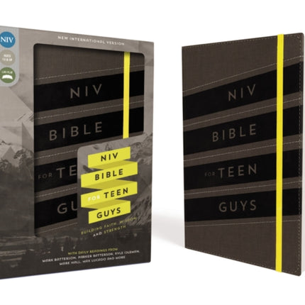 NIV Bible for Teen Guys Leathersoft Charcoal