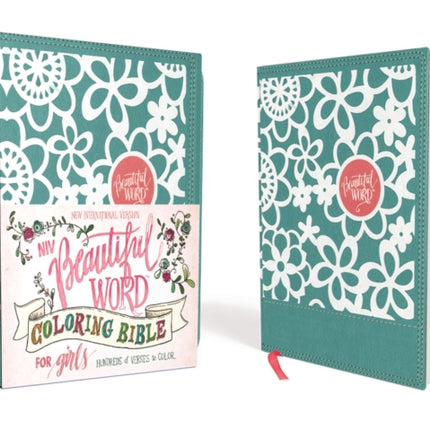 NIV, Beautiful Word Coloring Bible for Girls, Leathersoft over Board, Teal: Hundreds of Verses to Color