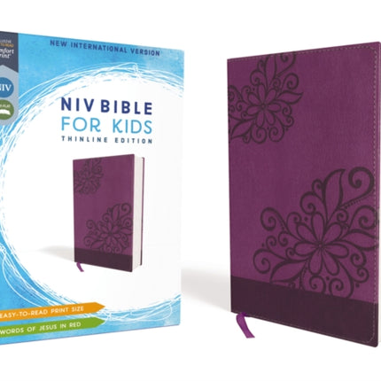 NIV, Bible for Kids, Leathersoft, Purple, Red Letter, Comfort Print: Thinline Edition