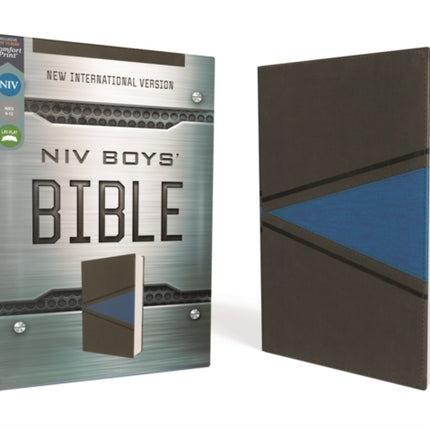 NIV Boys Bible Leathersoft GrayBlue Comfort Print