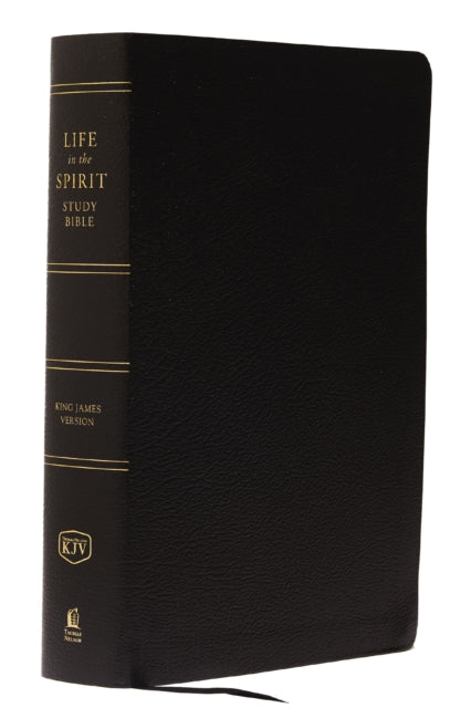 KJV, Life in the Spirit Study Bible, Bonded Leather, Black, Thumb Indexed, Red Letter: Formerly Full Life Study