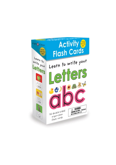 Wipe-Clean: Activity Flash Cards Letters: 26 Double-Sided Wipe-Clean Flash Cards -- Includes Pen!