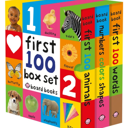 First 100 Board Book Box Set 3 Books