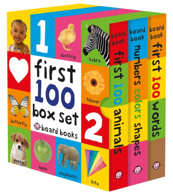 First 100 Board Book Box Set 3 Books