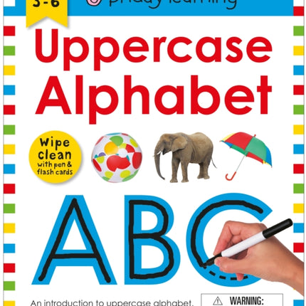 Wipe Clean Workbook: Uppercase Alphabet (Enclosed Spiral Binding): Ages 3-6; Wipe-Clean with Pen & Flash Cards