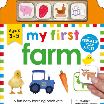 My First Play and Learn: Farm: A Fun Early Learning Book with 28 Reusable Play Pieces