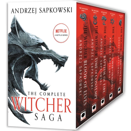 The Witcher Boxed Set: Blood of Elves, the Time of Contempt, Baptism of Fire, the Tower of Swallows, the Lady of the Lake