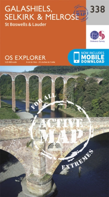 Galashiels Selkirk  Melrose Map  Weatherproof  St