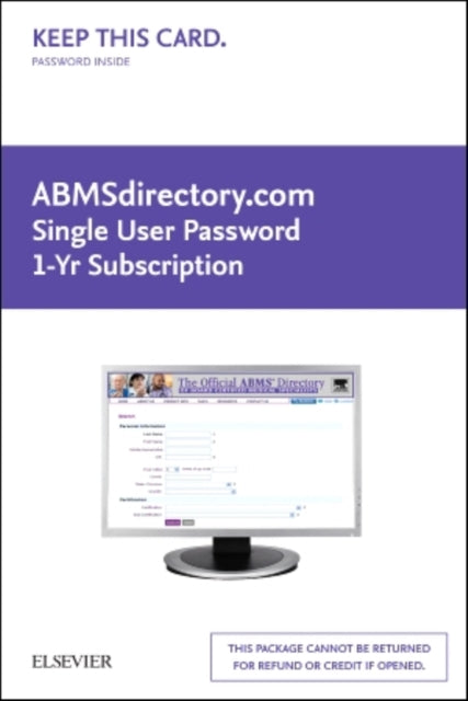 Abmsdirectory.com Single User  Password 1Yr Sub