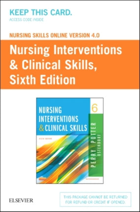 Nursing Skills Online Version 4.0 for Nursing Interventions  Clinical Skills Access Code