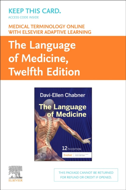 Medical Terminology Online With Elsevier Adaptive Learning for the Language of Medicine Access Card