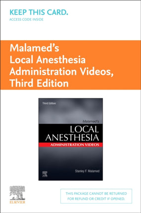 Malameds Local Anesthesia Administration Videos  Access Code