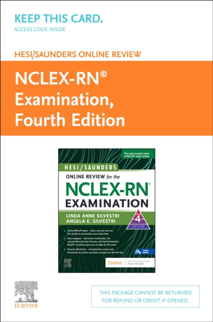 HesiSaunders Online Review for the NclexRN Examination 2 Year Access Code