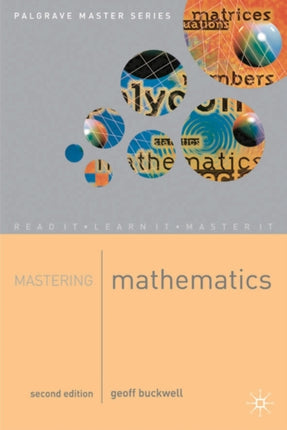 Mastering Mathematics Palgrave Master Series